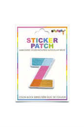 Initial Color Block Sticker Patch