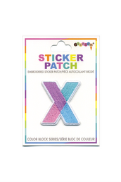 Initial Color Block Sticker Patch