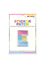 Initial Color Block Sticker Patch