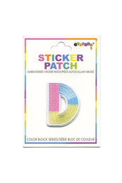 Initial Color Block Sticker Patch