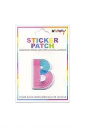 Initial Color Block Sticker Patch