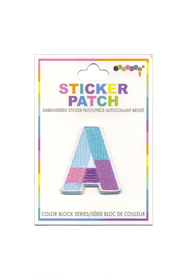 Initial Color Block Sticker Patch