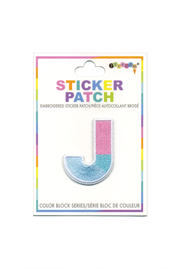 Initial Color Block Sticker Patch