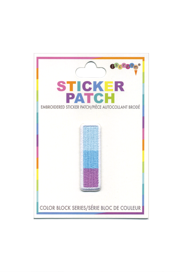 Initial Color Block Sticker Patch