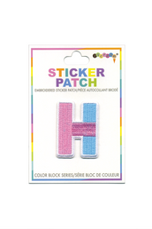 Initial Color Block Sticker Patch