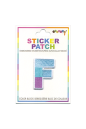 Initial Color Block Sticker Patch