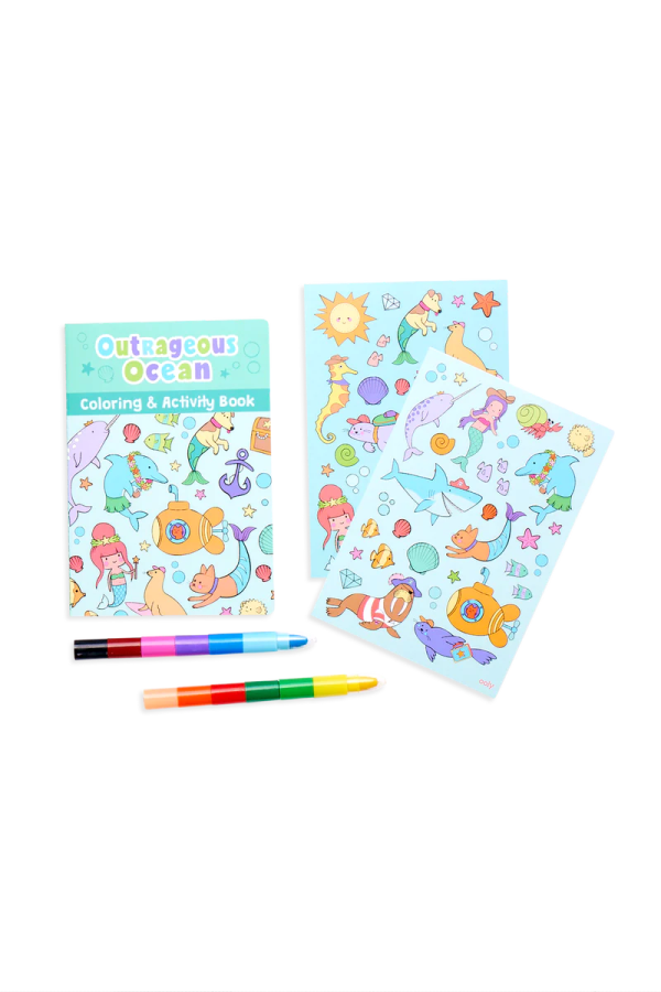 Mini Traveler Coloring and Activity Kit - Outrageous Ocean