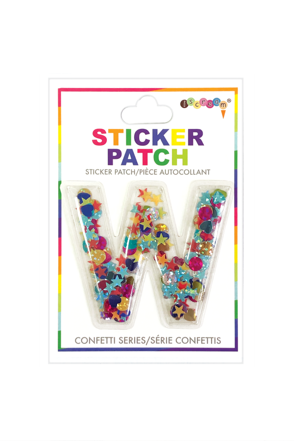 Initial Confetti Sticker Patch