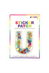 Initial Confetti Sticker Patch