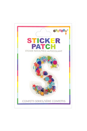 Initial Confetti Sticker Patch