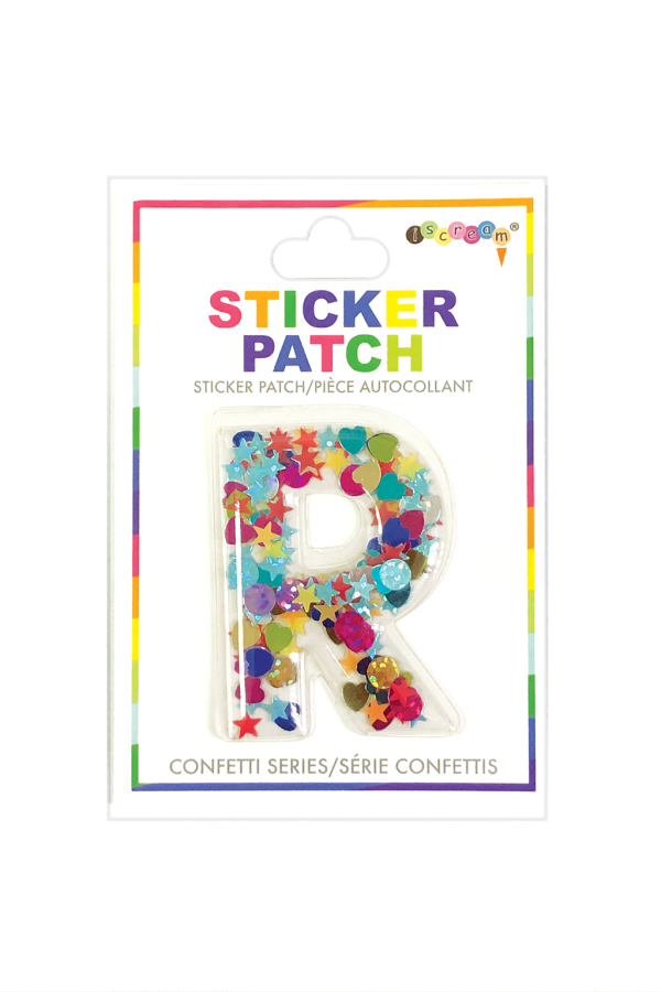 Initial Confetti Sticker Patch