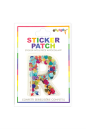 Initial Confetti Sticker Patch