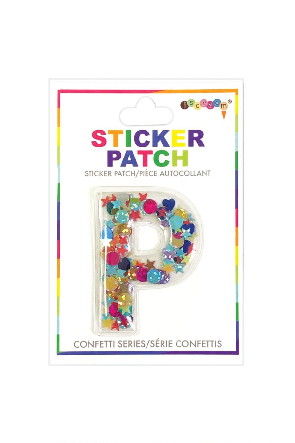 Initial Confetti Sticker Patch