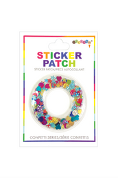 Initial Confetti Sticker Patch