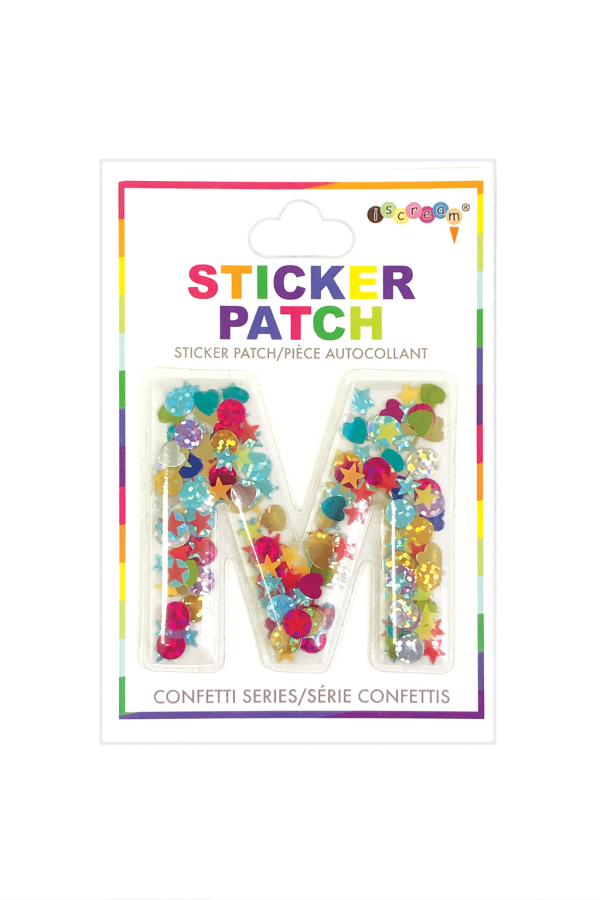 Initial Confetti Sticker Patch