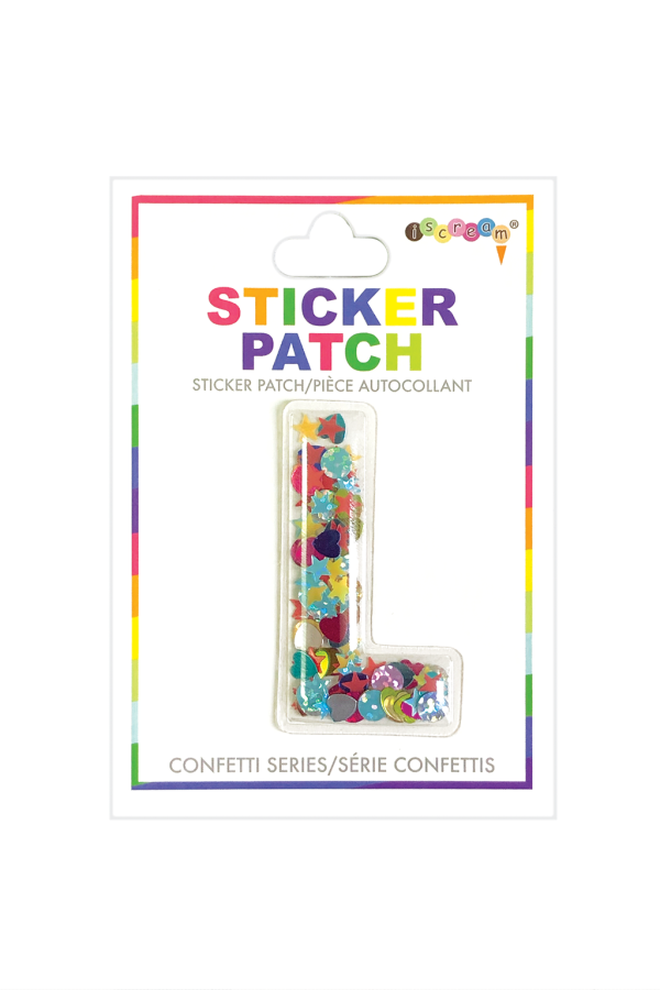 Initial Confetti Sticker Patch