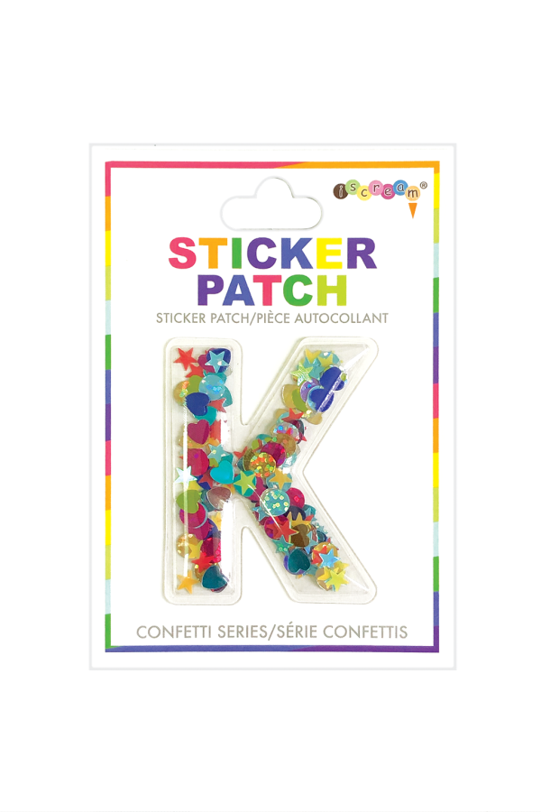 Initial Confetti Sticker Patch