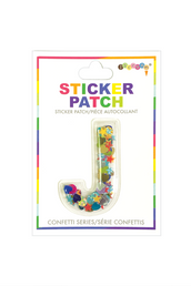 Initial Confetti Sticker Patch