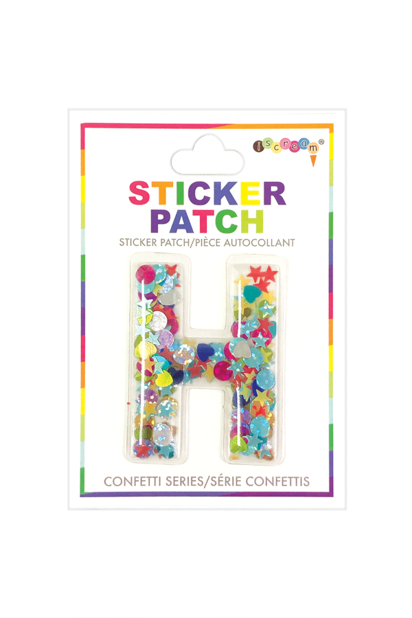 Initial Confetti Sticker Patch