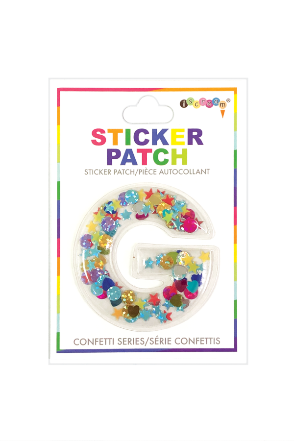 Initial Confetti Sticker Patch