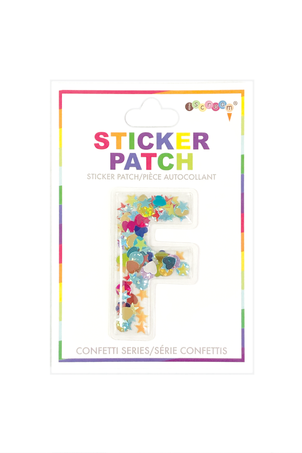 Initial Confetti Sticker Patch