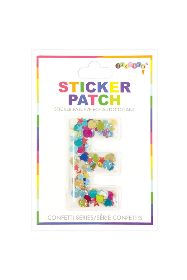 Initial Confetti Sticker Patch