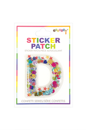 Initial Confetti Sticker Patch