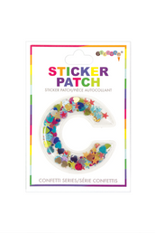 Initial Confetti Sticker Patch