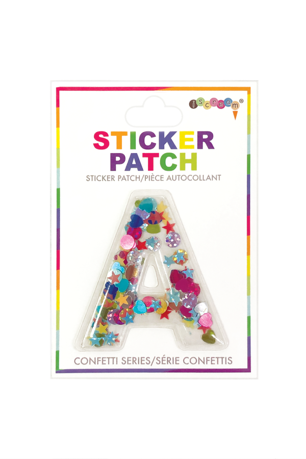 Initial Confetti Sticker Patch