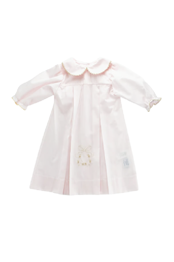 Pastel Pink w/Ivory Bow & Rosebuds -Daygown PRE-ORDER