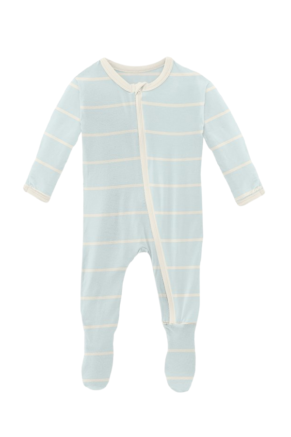 Fresh Air Road Trip Stripe Muffin Footie with Zipper