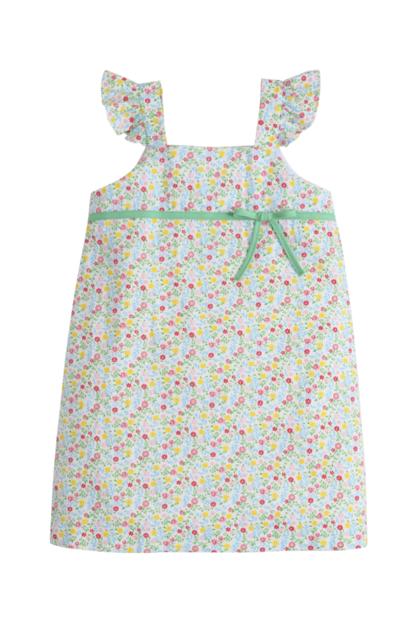 Augusta Dress - Spring Floral Seersucker