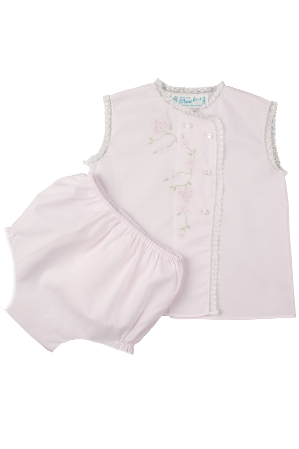 Girls Floral Lace Diaper Set - Pink