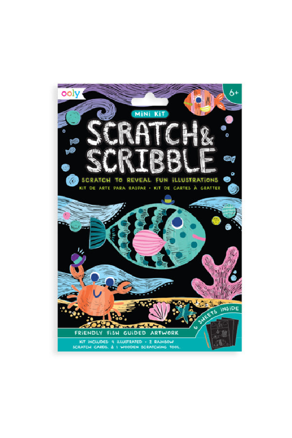 Mini Scratch and Scribble Art Kit: Friendly Fish