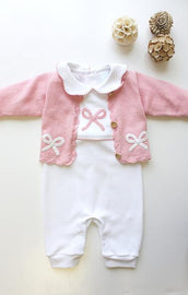 Layette Bow Playsuit