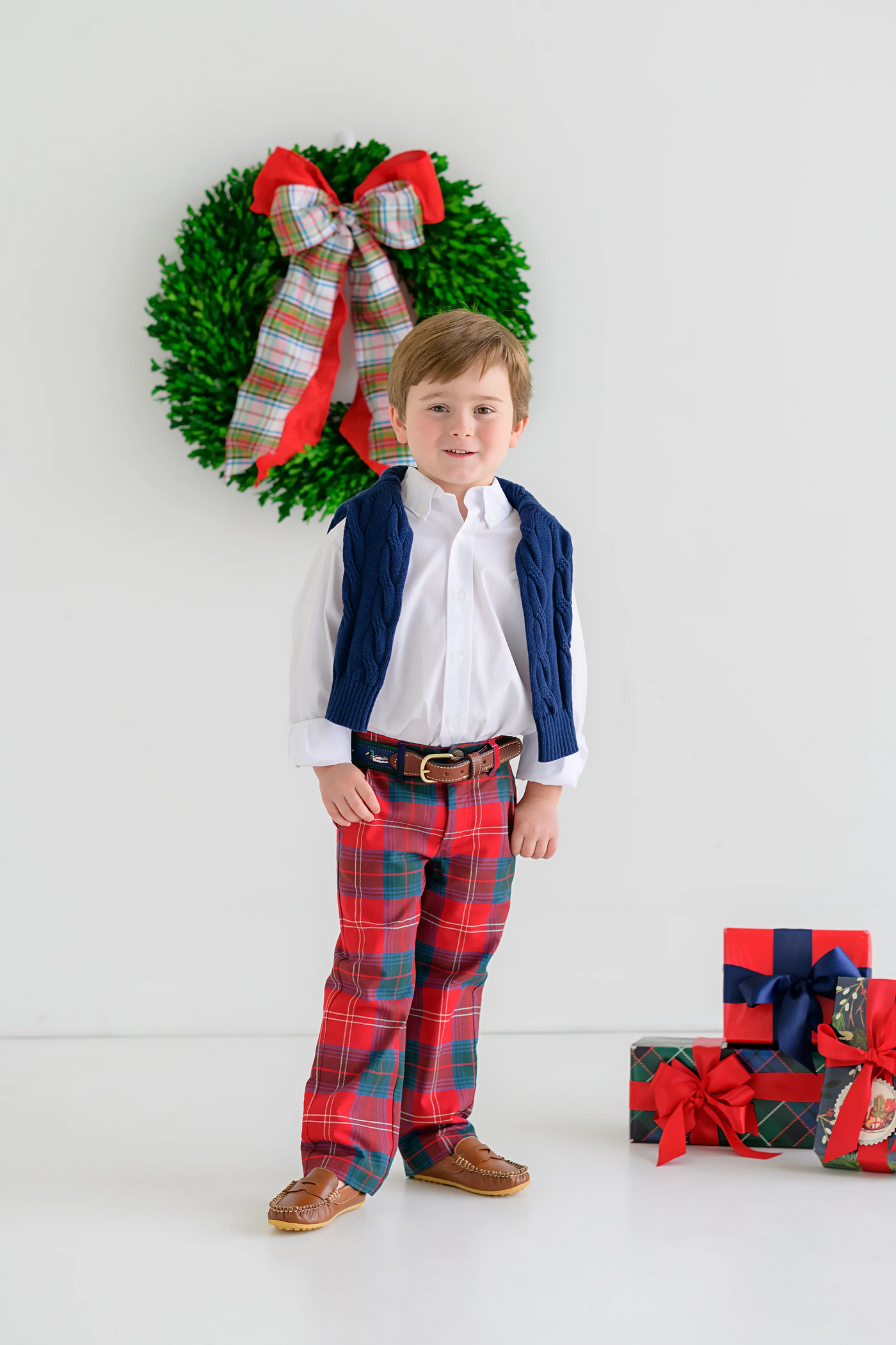 Prep School Pant - Middleton Plaid with Grier Green