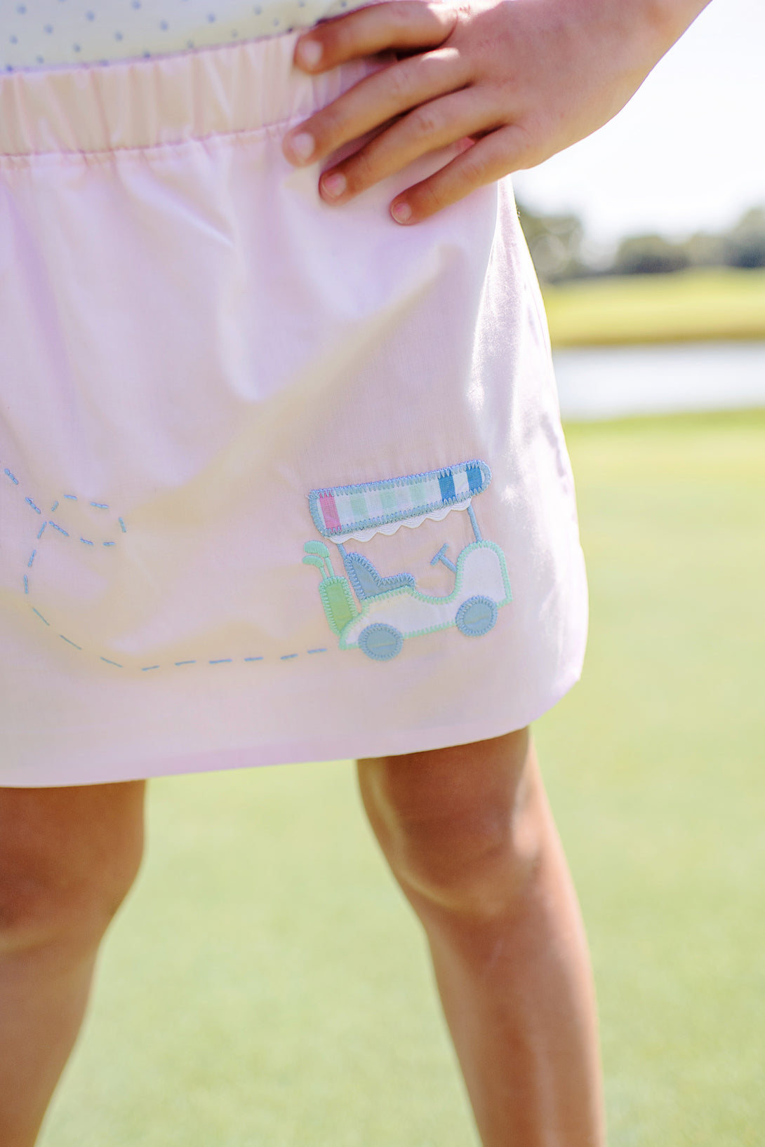Susanne Skirt Palm Beach Pink Golf Cart Applique