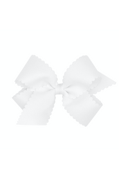 Scallop Edge Grosgrain Hair Bow - Medium