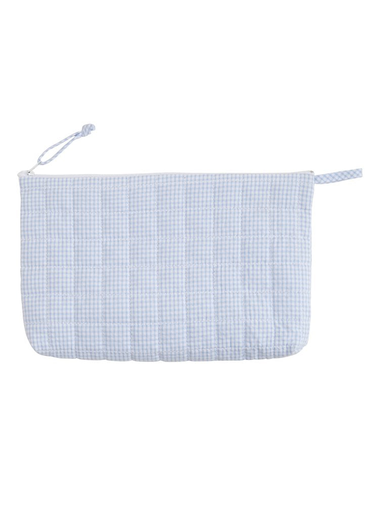 Light Blue Quilted Luggage
