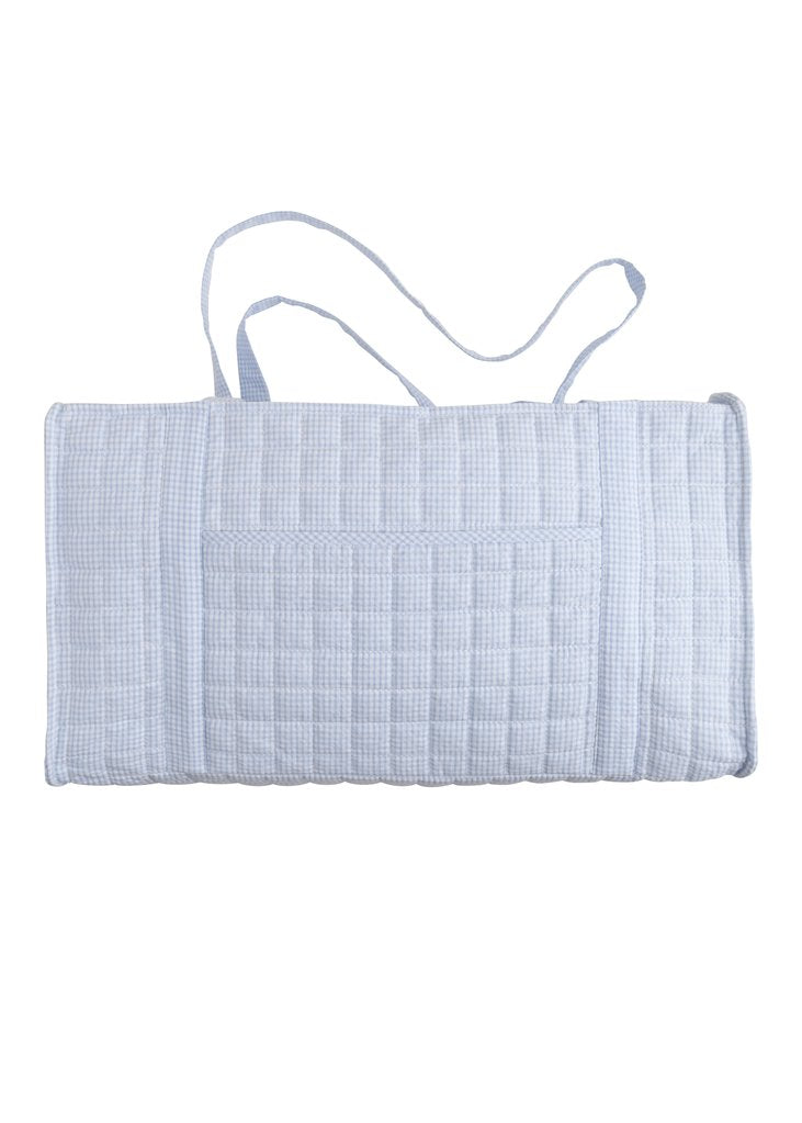 Light Blue Quilted Luggage