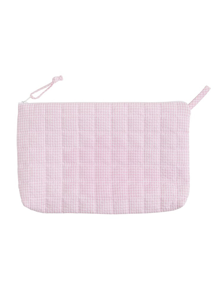 Light Pink Quilted Luggage