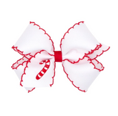 Christmas Embroidered Moonstitch Bow