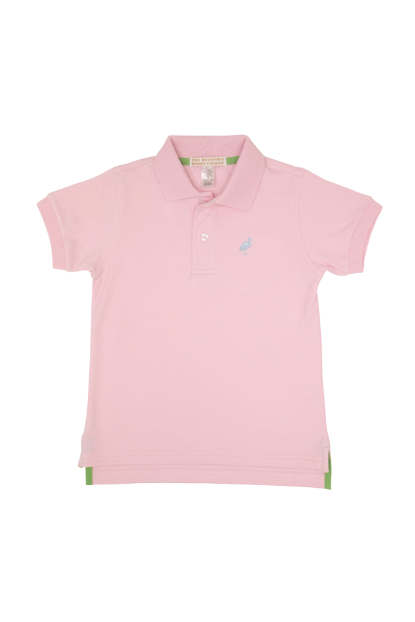 Prim and Proper Polo Short Sleeve - Palm Beach Pink and Buckhead Blue