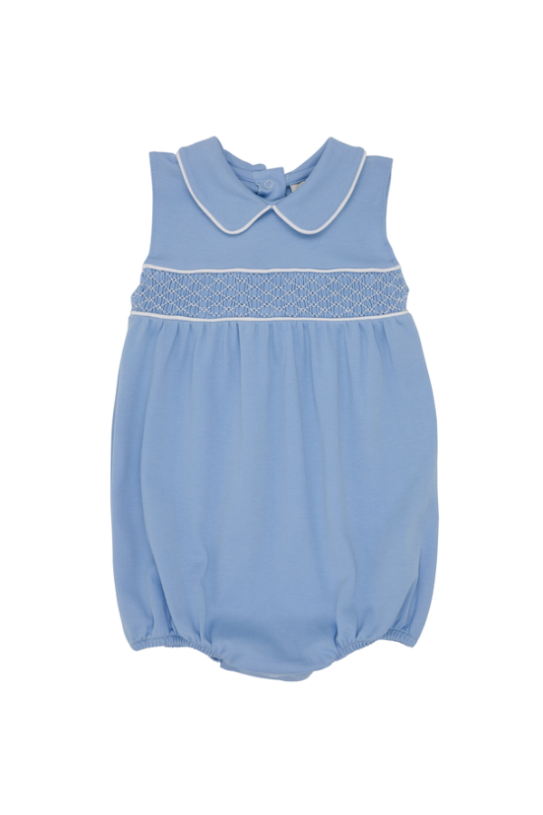 Sleeveless Banbury Bubble in Park City Periwinkle with Worth Avenue White