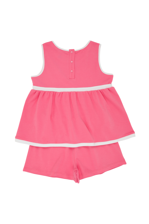 Eliza's Little Set in Hamptons Hot Pink with Worth Avenue White