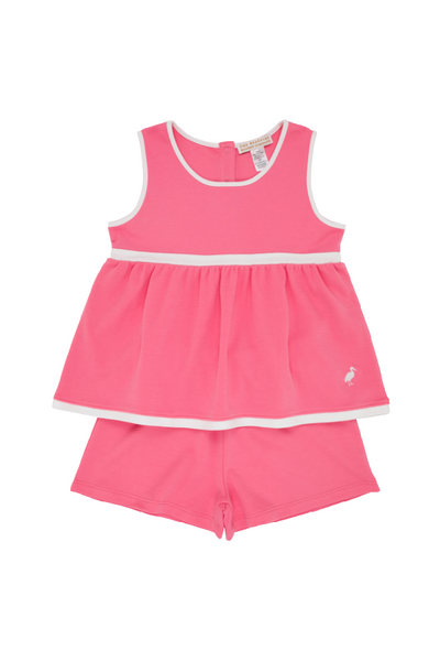 Eliza's Little Set in Hamptons Hot Pink with Worth Avenue White