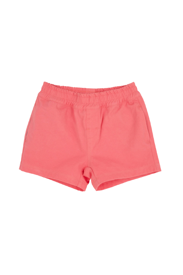 Sheffield Shorts Twill in Parrot Cay Coral with Beale Street Blue