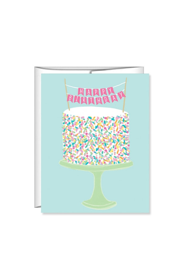Sprinkles Birthday Cake, Happy Birthday Card