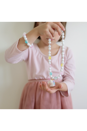 White Unicorn Necklace and Bracelet Set