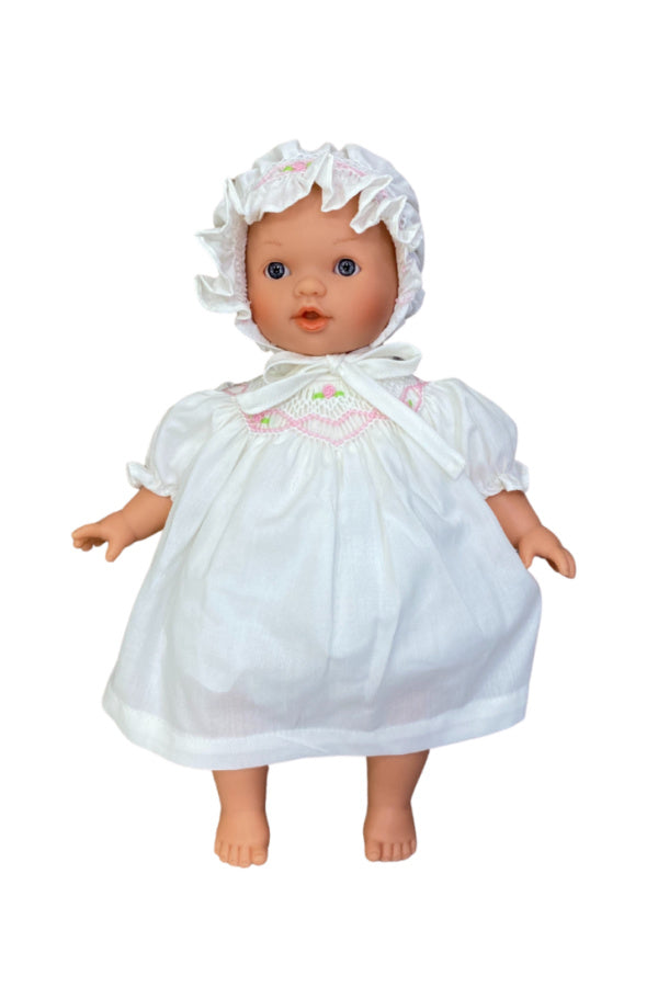 Abby 10" Doll with White Dress and Bonnet